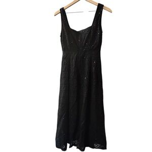 NWT Francesca's Black Midi Dress with Sparkles
